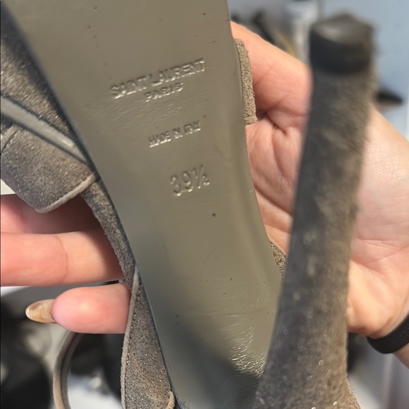 Yves Saint Laurent Taupe Strappy Sandals - Picture 3 of 6